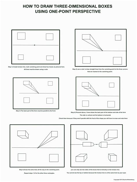 one point perspective boxes worksheet